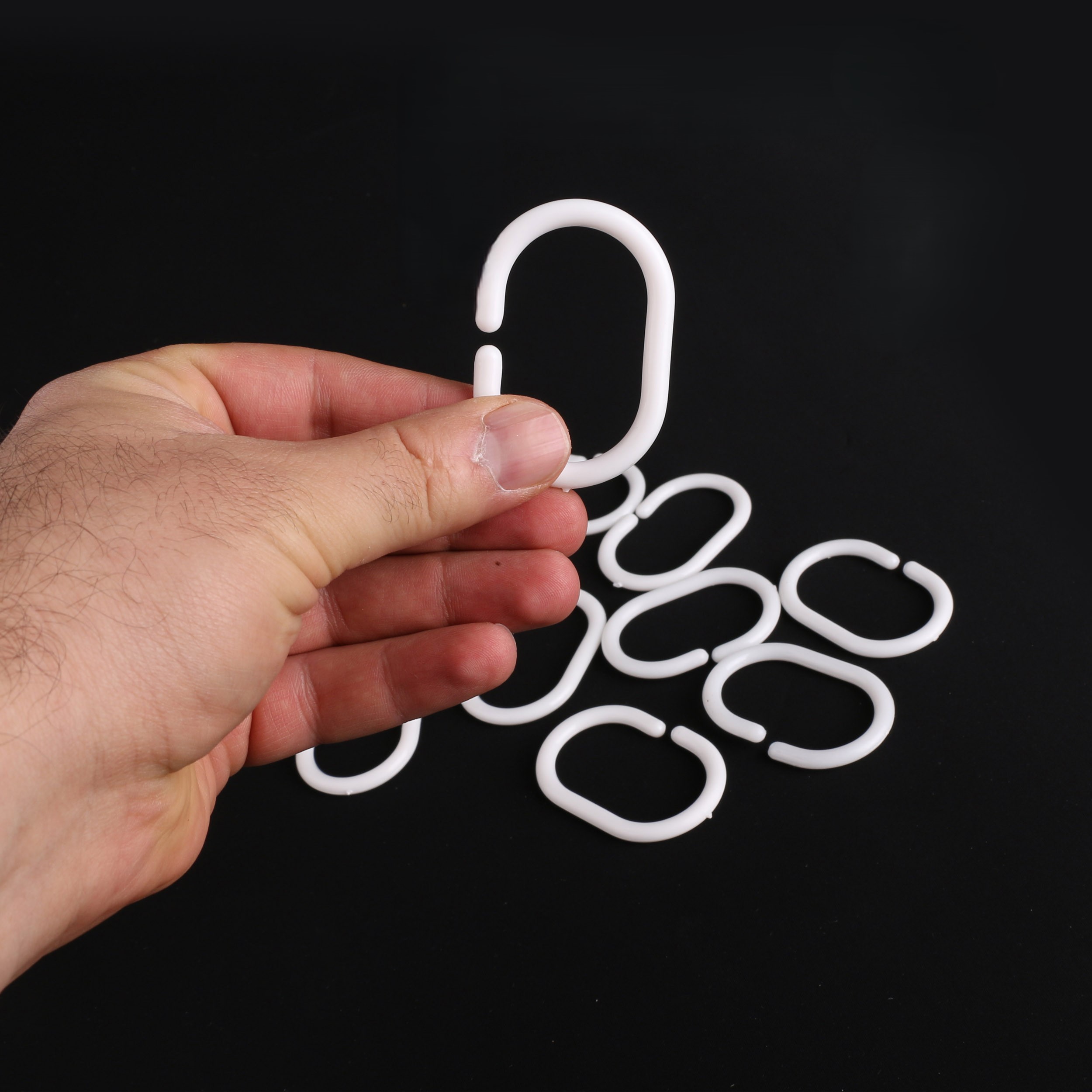 Palm Tree Pattern White Background Waterproof Shower Curtain for Bathtub & Shower – Includes 12 Hooks