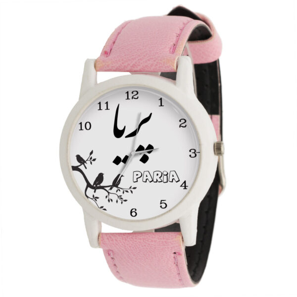 Parya-Elegant-Womens-Round-Watch-–-Classic-White-Face-and-Comfortable-Leather-Band