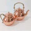Persian Copper Teapot and Kettle Set with Brass Handle – Hammered Finish for Tea Brewing
