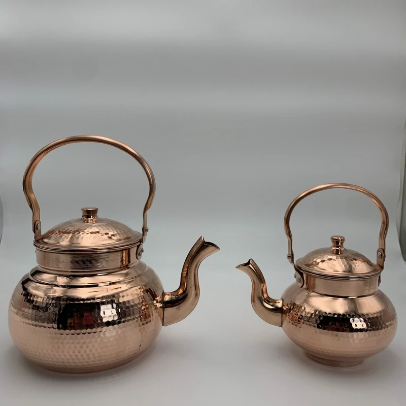 Persian Copper Teapot and Kettle Set – 1.5L Capacity, Tin Coating, Ideal for Daily Use