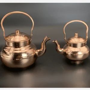 Persian Copper Teapot and Kettle Set – 1.5L Capacity, Tin Coating, Ideal for Daily Use