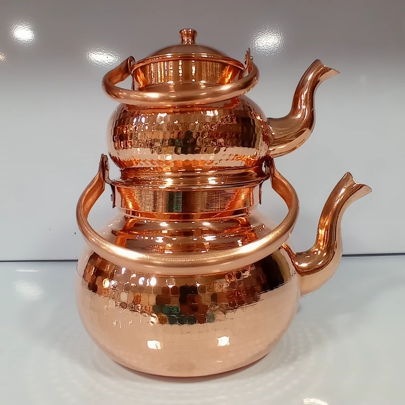 Persian Copper Teapot and Kettle Set – 1.5L Capacity with Traditional Design, Ideal for Tea Lovers