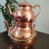 Persian Copper Teapot and Kettle Set – 2L Capacity, Brass Handles, Premium Quality1
