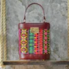 Thumbnail 5: Persian Embroidery Floral Leather Handbag – Elegant Leather & Velvet Design for Festive Occasions