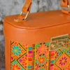 Thumbnail 4: Persian Embroidery Floral Leather Handbag – Elegant Velvet Accents for Cultural Celebrations