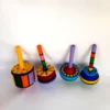 Persian Handcrafted Rainbow Wooden Spinning Tops – Bright & Playful Set of 4 (4)
