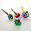Persian Handcrafted Rainbow Wooden Spinning Tops – Bright & Playful Set of 4 (5)