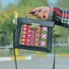 Persian Leather Shoulder Bag with Floral Embroidery – Elegant and Practical Daily Accessory