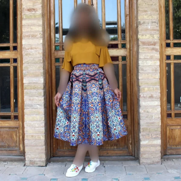 Persian-Pleated-Skirt-Featuring-Blossoms-and-Borders-from-Traditional-Tile-Patterns-1
