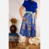 Pleated-Midi-Satin-Skirt-with-Persian-Tilework-Motifs-in-Turquoise-and-Blue-3