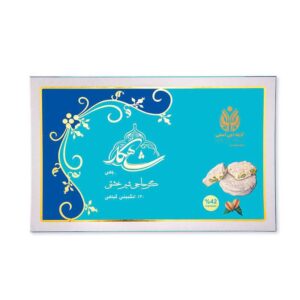 Premium Persian Flour Gaz – Traditional Isfahan Sweet with Pistachios and Angabin, 6 Hand-Sized Pieces per 400g Box