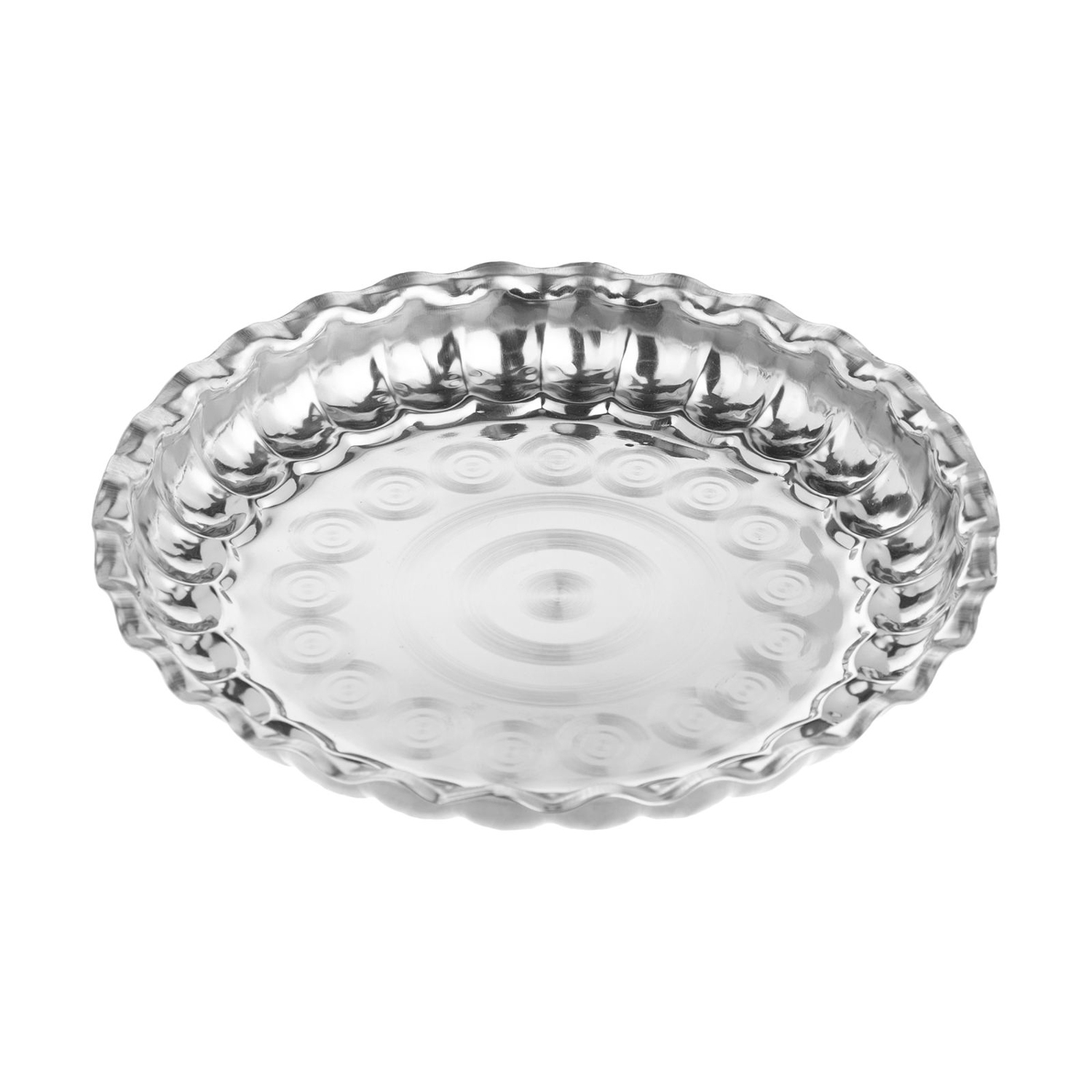 Premium Stainless Steel Serving Tray – 24 cm , Compact & Stylish for Daily Meals and Entertaining