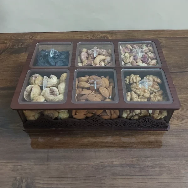 Premium Wooden Nut Selection in Elegant Packaging – Perfect for Gifting and Treating Guests