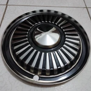 Car Wheel Cover Two-Tone Chrome Turbine Hubcap | Radial Dome with Finish, 13-inch Size – Set of 4