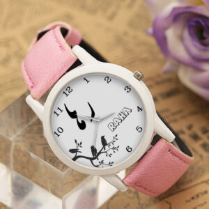Raha Casual Women’s Analog Watch – White Dial and Comfortable Leather Strap for Daily Outfits