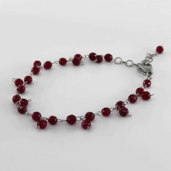 Ruby-Glow-—-Womens-Red-Agate-Bracelet-with-Silver-Chain-1
