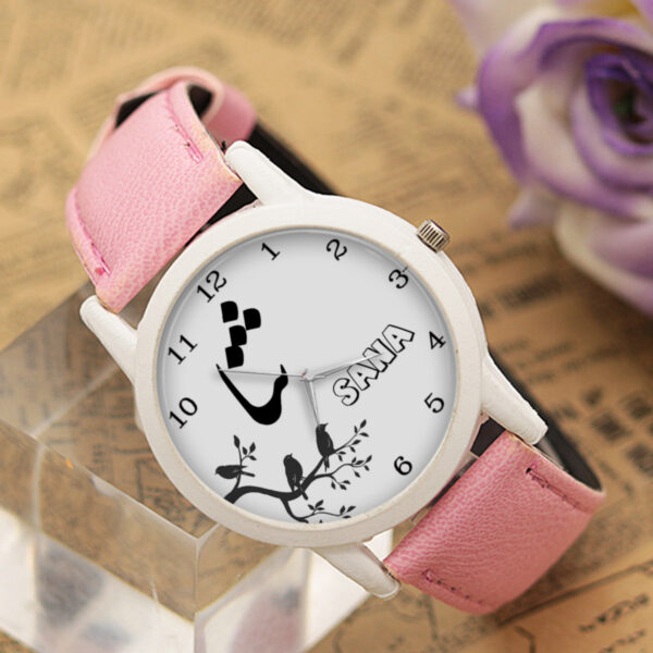 Sana-Womens-Analog-Watch-–-Pink-Dial-Lightweight-Plastic-Case-Faux-Leather-Strap-Elegant-Feminine-Design-for-Casual-Daily-Wear2