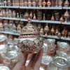 Thumbnail 2: Silver Inlaid Copper Sugar Bowl – Diamond-Cut Nano Design, Base-Free