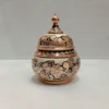 Thumbnail 5: Silver Inlaid Copper Sugar Bowl – Diamond-Cut Nano Design, Base-Free