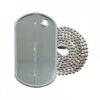 Thumbnail 2: Stainless Steel Military-Style Necklace and Dog Tag with Custom Engraving