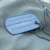 Thumbnail 5: Stainless Steel Military-Style Necklace and Dog Tag with Custom Engraving