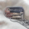 Thumbnail 6: Stainless Steel Military-Style Necklace and Dog Tag with Custom Engraving