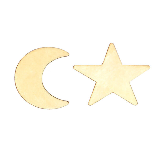 Stainless-Steel-Moon-Star-Stud-Earrings-–-Asymmetric-Minimal-Golden-Pair-1