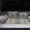 Traditional Persian Floor Cushion Set – 5-Piece Shahneshin with Mattress, 2 Square & 2 Round Pillows (5)