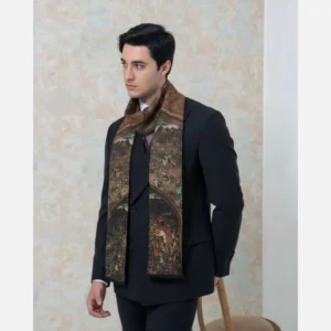 Persian Print Shawl for Women Artistic Model Naser al-Din