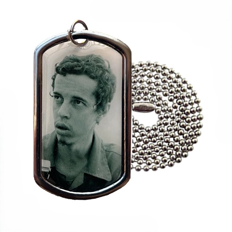 Main image of Tribute Dog Tag of Shahid Hassan Bagheri with Stainless Steel Chain – Personalized Back Engraving
