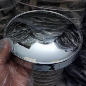 Paykan Car Wheel Cover Jaguar Coin-Dome Chrome Hubcap – Concave Center & Striped Emblem, 13-inch Size – Set of 4