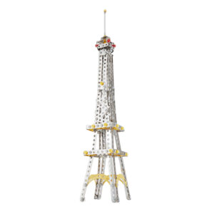 Durable 3D Colored Metal Puzzle Construction Kit – 389 Pieces Telecommunication Tower Model (Build-It-Yourself Assembly Puzzle)