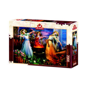 2000-Piece Jigsaw Puzzle – Zoroastrian Angels Dancing and Worshipping Around Sacred Fire