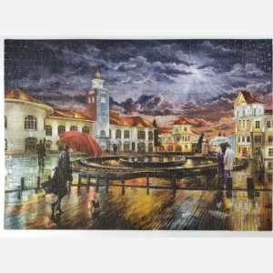 1000-Piece Jigsaw Puzzle – Rasht Municipality (Shahrdari) Square in Rainy Weather