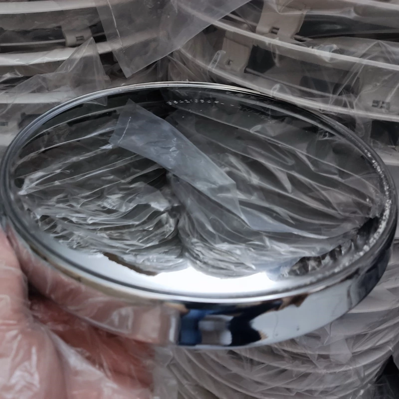 Paykan Car Wheel Cover Jaguar Coin-Dome Chrome Hubcap – Concave Center & Striped Emblem, 13-inch Size – Set of 4