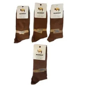Camel Wool Socks – Warm & Breathable Cold-Weather Wear for Men & Women, 4-Pair Pack
