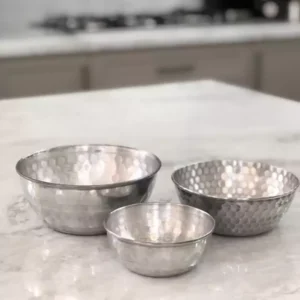 Hammered Aluminum Dizi Bowls – 6‑Piece Set of 15 cm, Perfect for Traditional Stews & Meals