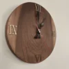 Handcrafted-Walnut-Wood-Wall-Clock-–-Round-Silent-Wooden-Timepiece-with-Greek-Numerals-2