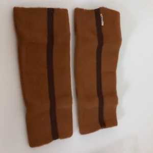 Natural Camel Wool Leg Warmers – Extra-Long Stretchable Thermal Calf Sleeves for Men & Women