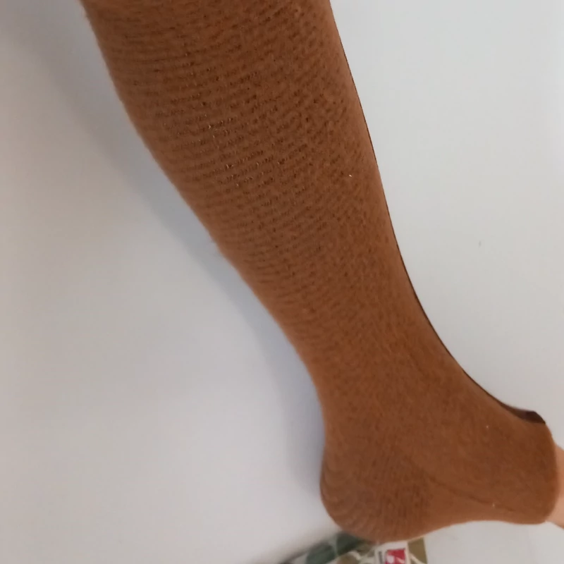 Natural Camel Wool Leg Warmers – Extra-Long Stretchable Thermal Calf Sleeves for Men & Women
