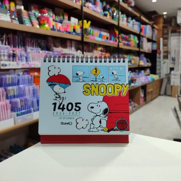 1405-Desk-Calendar-with-Snoopy-Design-–-Creative-Planning-with-Stickers-and-Daily-Fun