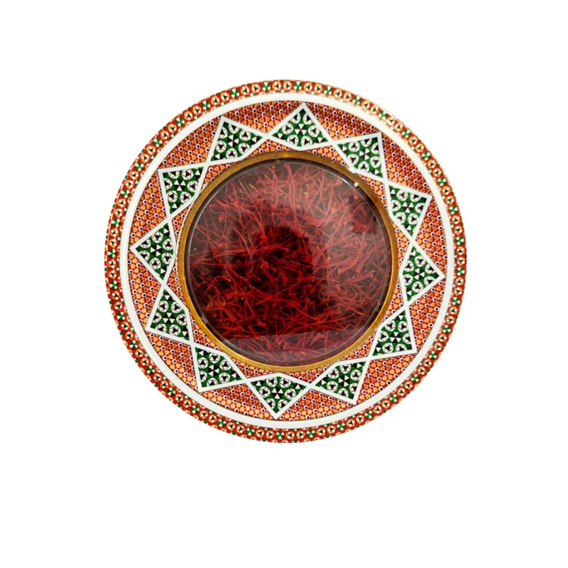 Hand-Picked Sargol Saffron from Qaenat, Iran – Pure Red Gold with Strong Aroma and Elegant Khatam-Inspired Tin Packaging