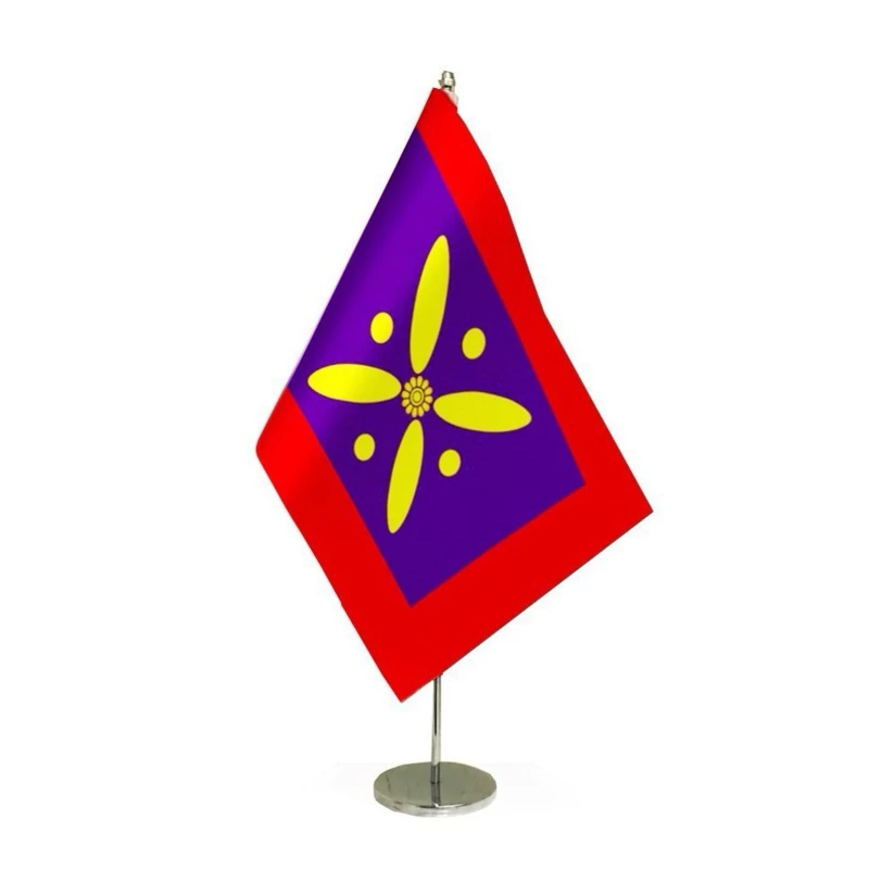 Derafsh Kaviani Table Flag – Historic Persian Banner with Metal Base & Satin Fabric