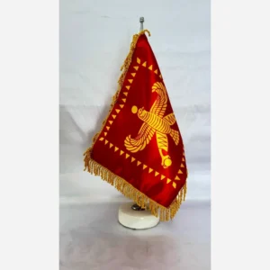 Derafsh Shahbaz Achaemenid Table Flag – Historic Persian Banner with Stone Base