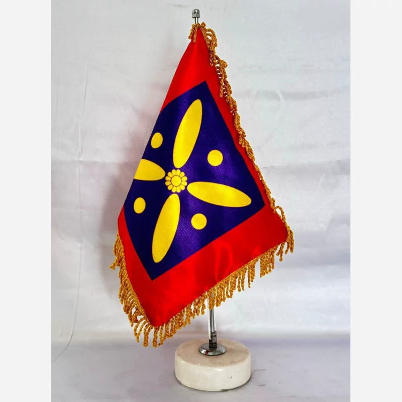Drafsh Kaviani Flag – Historic Persian Banner with Stone Base