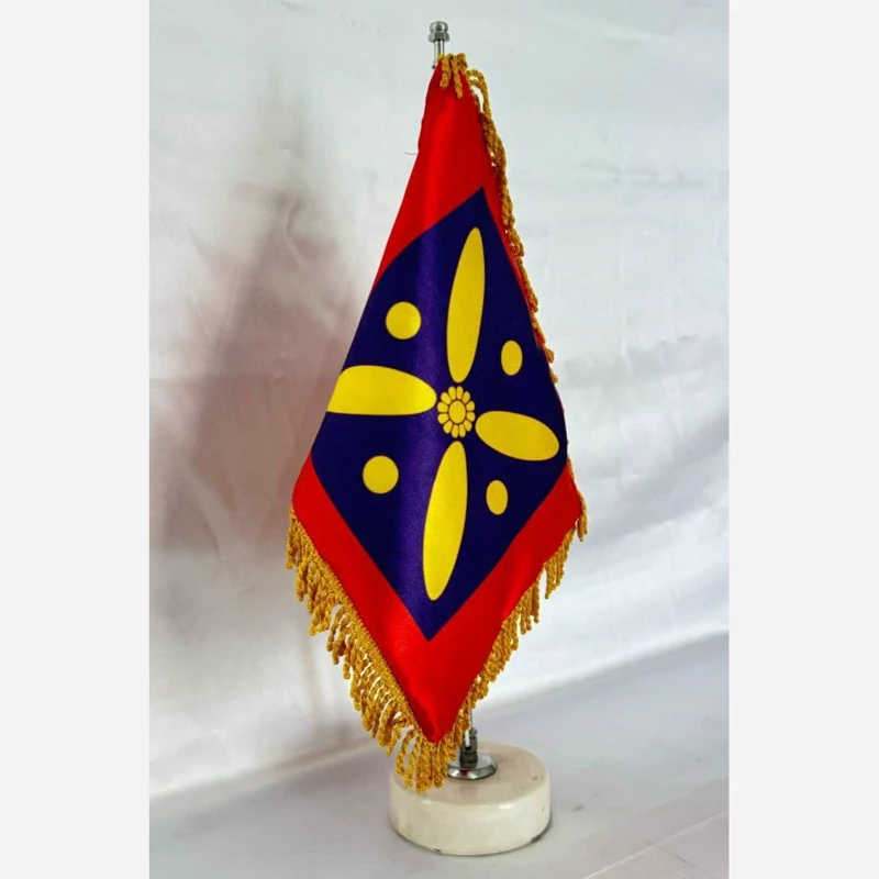 Drafsh Kaviani Flag – Historic Persian Banner with Stone Base
