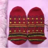 Hand-Knitted-Red-Socks-for-Women-–-Durable-Wool-Traditional-Style-Perfect-for-Winter-and-Indoor-Use