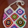 Handmade-Crochet-Floral-Granny-Square-Shoulder-Bag-–-Colorful-Motif-Design-with-Comfortable-Strap