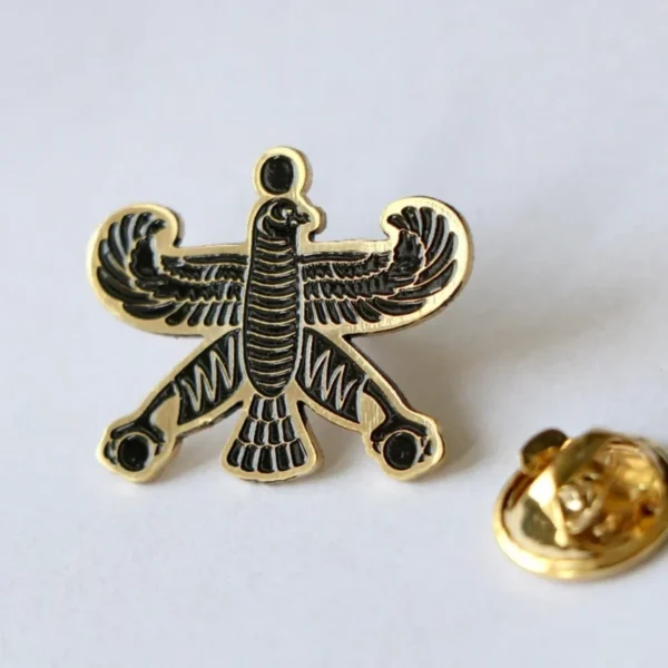 Shahbaz-Black-Brass-Lapel-Pin-–-Iconic-Symbol-of-Achaemenid-Persian-Heritage-2